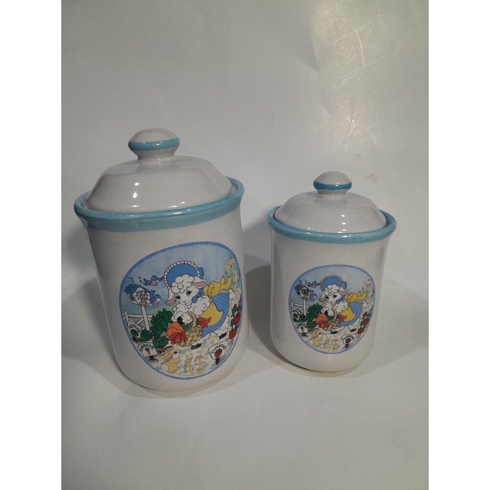 Vintage Canisters, Home Tweet Home, Sheep, Mother Goose, Nursery Rhyme,